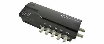 4 Way 8dB Gain TV Aerial Signal Splitter Distribution Amp Amplifier / Booster • £36.92