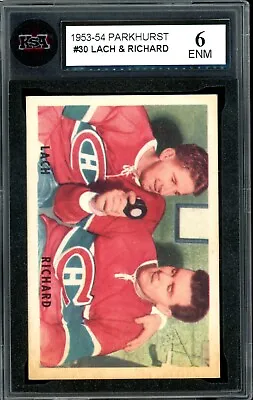 1953-54 PARKHURST HOCKEY #30 Maurice Richard Lach KSA 6 EX-NM Montreal Canadiens • $449