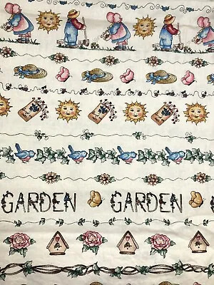 £24.46 • Buy Marcus Brothers Textiles Fabric D. Marcum Garden Seeds Birds Directional 2Y