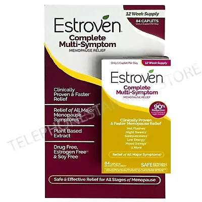 Estroven Complete Multi-Symptom Menopause Relief Hot Flashes Night Sweats 84 CT • $32.99