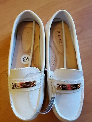 Ellen Tracy Women's Charliee Slip On Loafers White Wide Size 6 New • $24.95