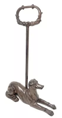 Vintage Style Brown Finish Whippet Dog Door Porter Door Stop With Carry Handle • £29.75