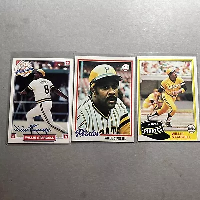 Willie Stargell 1993 All-Star Autographed Card Nabisco COA & 1978 & 1981 Topps • $10