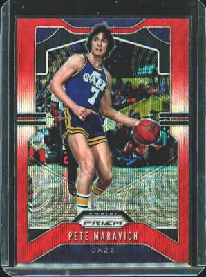 2019-20 Panini Prizm Pete Maravich Base Prizms Ruby Wave #17 • $2