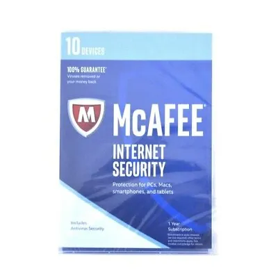 McAfee MIS17ESA0RAA Internet Security 10-Device • $19