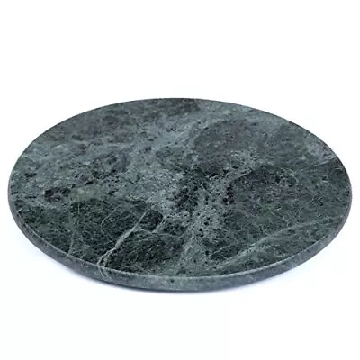 Natural Marble Round Trivet Cheese Board Dessert Serving Plate 8  Diameter Gre • $25.55