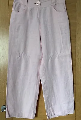 Pink Linen Ladies Trousers 14 • £3.55