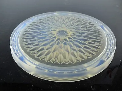 Underneath Dish Glass Molded Opalescent Dalhias Sabino Etling Ezan Art Deco • $246.88