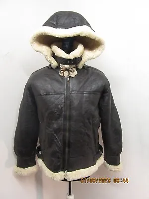 Vintage 70's Usaf Issue Sheepskin Leather G-8 Bomber Jacket Size 42  With Hood • £199