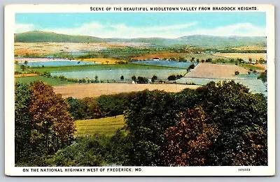 Postcard Middletown Valley From Braddock Heights Maryland T124 • $9.97