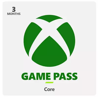 Xbox Live Gold / Game Pass Core 3 Month Membership | Series S X 👍 (All Regions) • £15.98