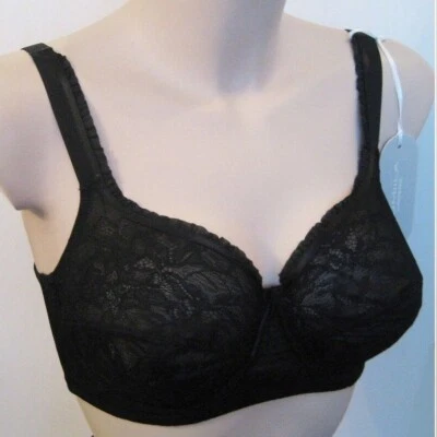£12.99 • Buy Romiila Black Underwire Full Cup Bra 32/38 E F FF G GG H HH J Cups