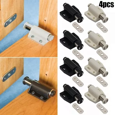 4x Magnetic Push To Open Touch Pressure Catch Latch Door Drawer Cupboard Cabinet • £6.46