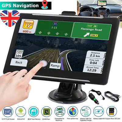 £39.99 • Buy 7'' GPS Sat Nav Navigation Car Truck HD Touch Screen UK&EU Maps Free Lifetime UK