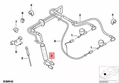 Genuine BMW E39 Sedan Wagon Windshield Washer Reservoir Hose OEM 61668361041 • $17.89