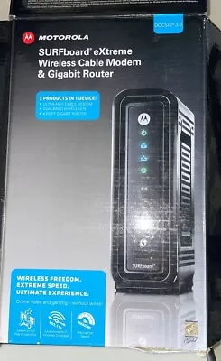 Motorola SBG6580 SURFboard 343 Mbps 4 Port Gigabit Wireless Cable Modem - Black • $8