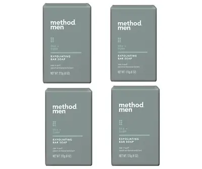 (Pack Of 4) Method Men Sea & Surf Exfoliating Bar Soap- 6 Oz Each • $38.49