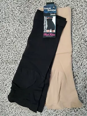 Black Fuchsia By Secret Lace Shaping Boyshort Seamless Shapewear 2-Pack XL • $49.99