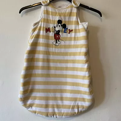 Baby Boys Sleeping Bag Sack 2.5 Tog Age 6-12 Months Disneys Mickey Mouse Theme • £2.50