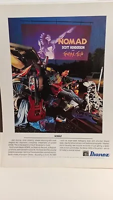 1988 Ibanez 540s Guitar Scott Henderson Guitar Tribal  11x8.5- Print Ad.  2 • $5.56