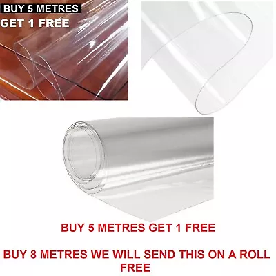 £0.99 • Buy Clear Plastic Waterproof Tablecloth Protector Vinyl PVC Shower Curtain PPE OFFER
