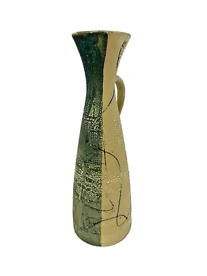 Vtg Mid Century Lapid Israel By Miki 11  Judaica Studio Pottery Vase Jug • $50