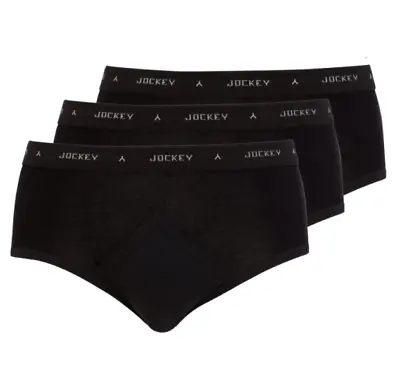 Jockey CLASSIC Y-Front Brief 3 Pack Black Size Extra Large 38 Inch Waist • £29.95