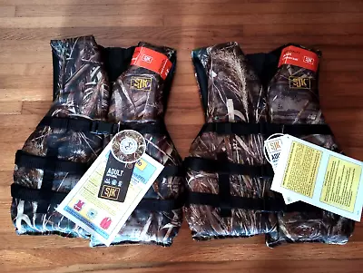 SJK Realtree Max-5 Adult Universal USCG Camo Life Jacket Vest Lot Of 2 New • $57.99