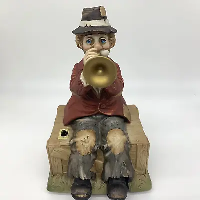 Waco Melody In Motion Willie The Hobo Clown Music Box Trumpet Working Condition • $69.85