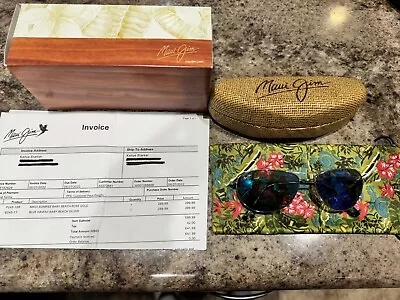 NEW! 😎🌴 Maui Jim Baby Beach Sunglasses B245-17 Blue Hawaii With Silver Frame. • $170