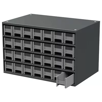 Akro-Mils 19228 Drawer Bin Cabinet With 28 Drawers Steel Polystyrene Gray • $199.99