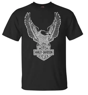 Harley-Davidson Men's T-Shirt Eagle Graphic Short Sleeve Tee Black Tee 30296656 • $29.95