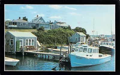 Martha's Vineyard Menemsha MA Creek Harbor Yacht Club Vtg Postcard B54 • $25.20