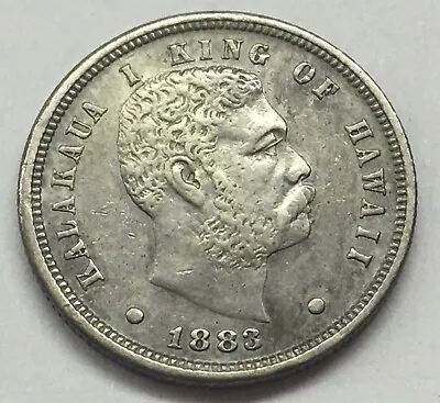 Rare 1883 Hawaii One Dime Silver Coin High Grade Hawaiian Issue King Kalakaua • $500