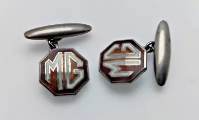 MG Car Owners Club Cufflinks Enamel Logo  Rare And Vintage • £10