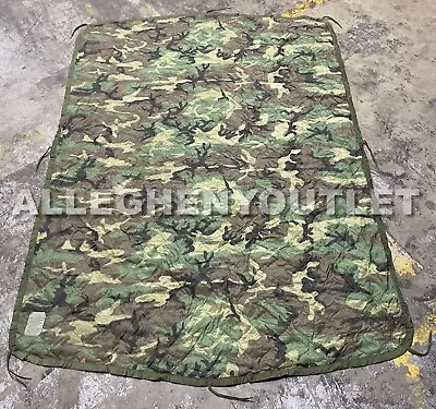 $24.90 • Buy USGI Army Woodland Camo Wet Weather Rain Poncho Liner WOOBIE, EXCELLENT / VGC