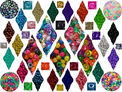 £1.39 • Buy SALE 🌟 3 For 2 🌟 100 Pony Beads 9x6mm Barrel Shape  For Craft, Jewellery, Etc.