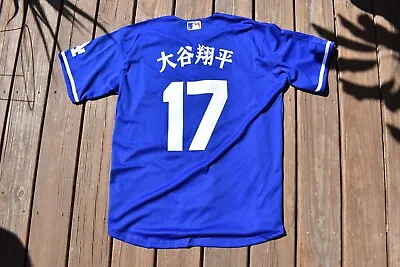 New! Shohei Ohtani LA Dodgers BLUE Japanese 大谷 翔平 Baseball Jersey Men's XL • $49.95
