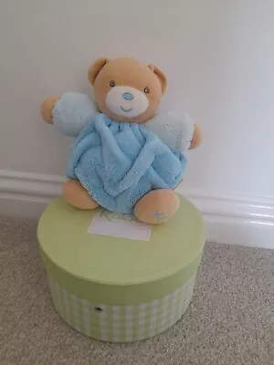 Kaloo Small Plume Chubby Bear Blue With Original Box Comforter Teddy Plush Toy • £14.50