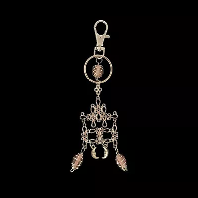 Bag Charm Keychain Moons Beads Filigree Decorate Backpacks Purses And More • $10.99