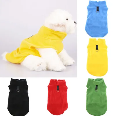 £3.59 • Buy Pet Dog Warm Coat Fleece Jacket Jumper Sweater Winter Clothes Puppy Vest Outfit