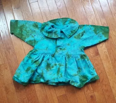 $20 • Buy Vintage Tie Dye Baby Dress Toddler Deadstock 90s Grateful Dead Thermal Holiday