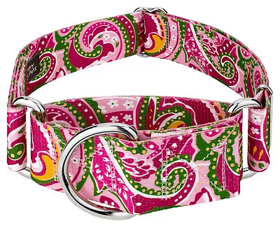 Country Brook Petz® 1 1/2 Inch Pink Paisley Martingale Dog Collar • $15.97