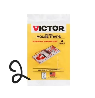 Victor Metal Pedal Mouse Trap - Set Of 2  (4) Packs- Wood Mouse Trap New • $14.98