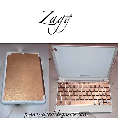 $20 • Buy Zagg Apple IPad Mini 3/2/1 Gold/White Keyboard Folio Case