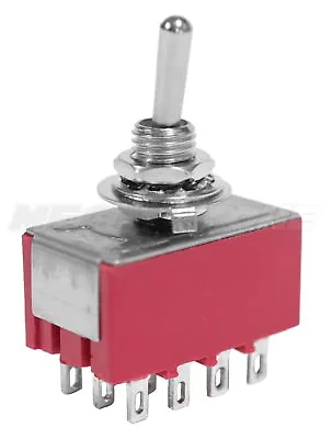 4PDT Mini Toggle Switch ON-OFF-ON Solder Lug. High Quality- USA SELLER!!! • $3.69