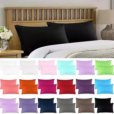 Egyptian Cotton Pillow Cases Hidden Zipper Pillowcase Standard Queen King 2 Pack • $15.60