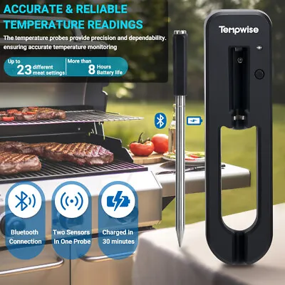 Bluetooth Truly Wireless Meat Thermometer Cooking BBQ Oven Rotisserie Sous Vide • $25.99