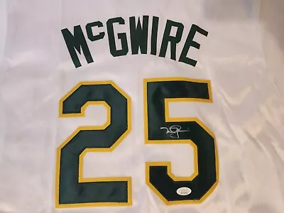 Mark McGwire Signed Oakland Athletics Custom Jersey JSA COA • $185