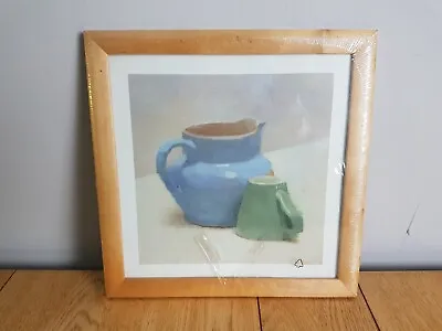 Vintage Art Print Wooden Framed Medium Square Still Life Ikea 1999 • £10